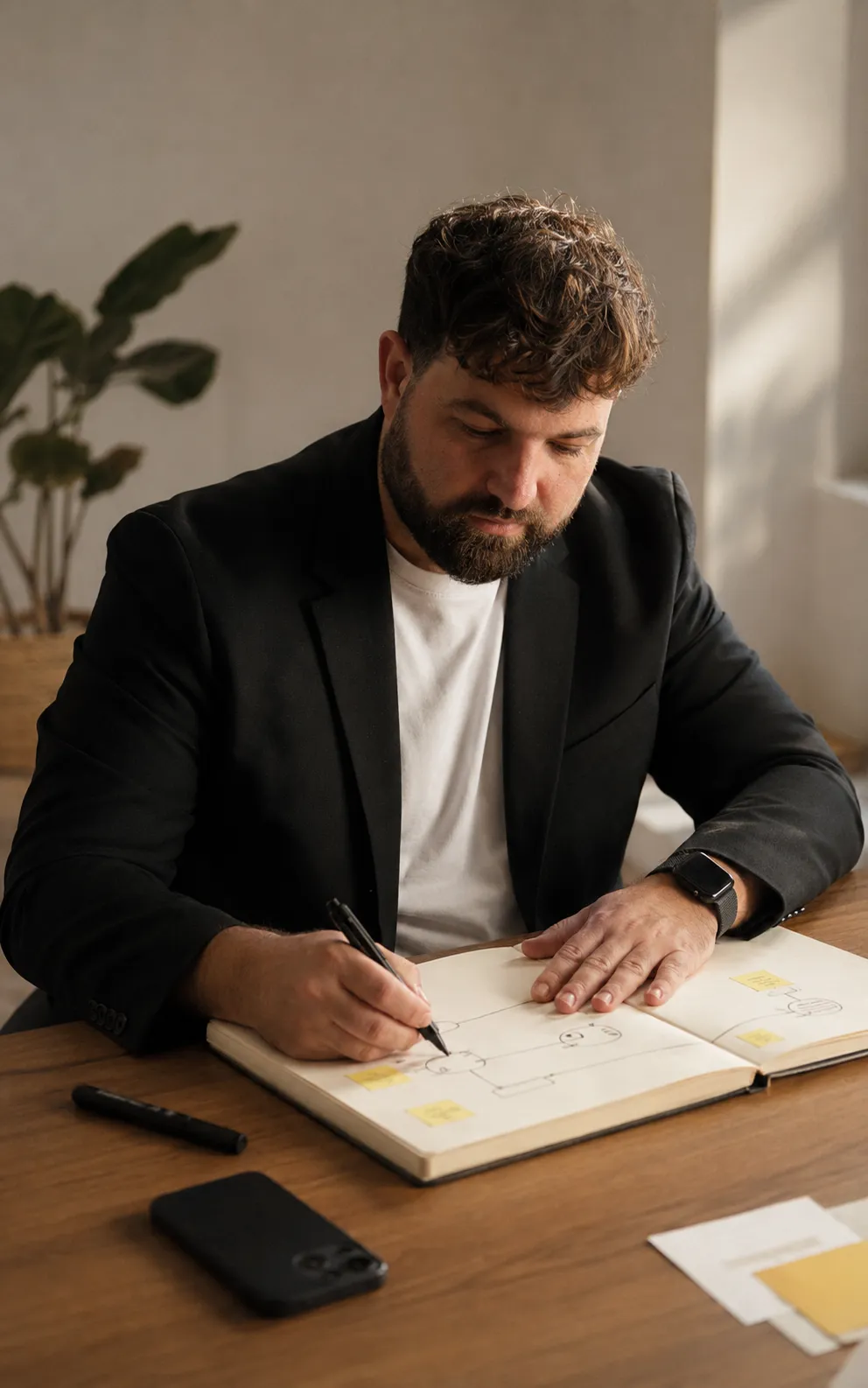 Jesús Pérez diseñando una estrategia